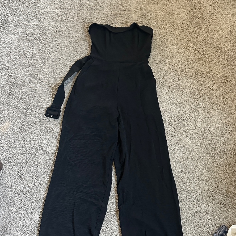 Chic Black Strapless Jumpsuit